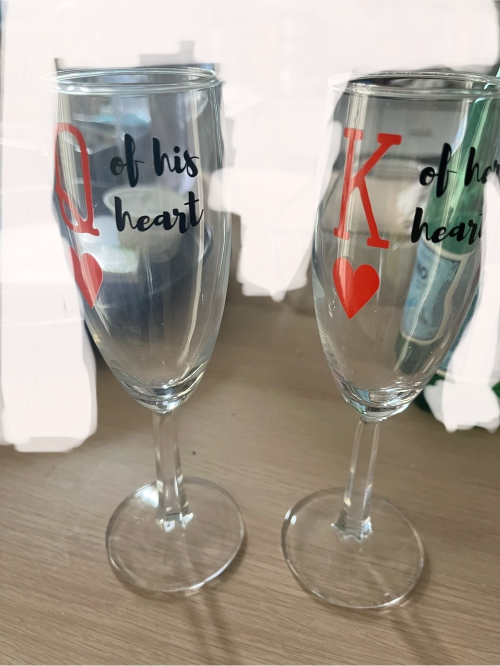 King and Queen of His Heart Red Heart Champagne Flutes - Set of 2 Publix